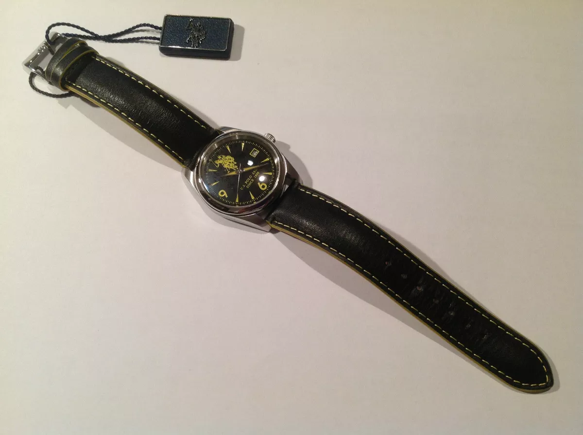 Montre U. S. Polo Assn. Sport Noir Acier Cuir 34 MM New eBay