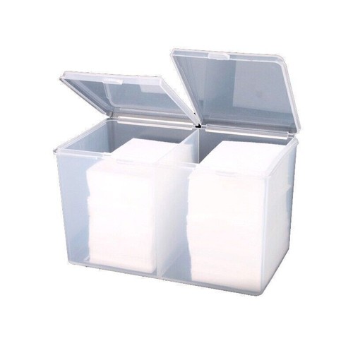 2 Grid Nail Art Container Wipes Cotton Storage Case Rhinestones Buffer Pens Tool - Picture 7 of 9
