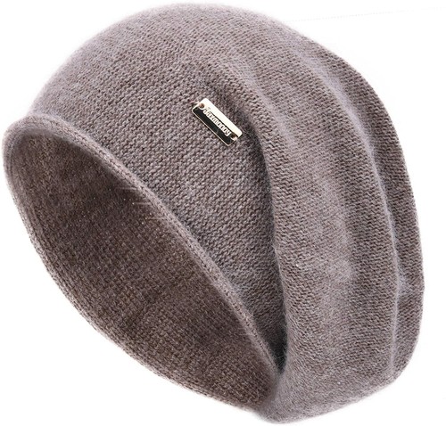 Jaxmonoy Cashmere Slouchy Knit Beanie 