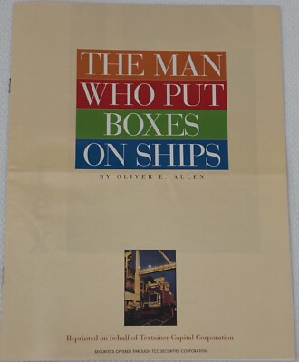 The Man Who Put Boxes on Ships Oliver Allen, Reprint Pamphlet, Audacity Magazine