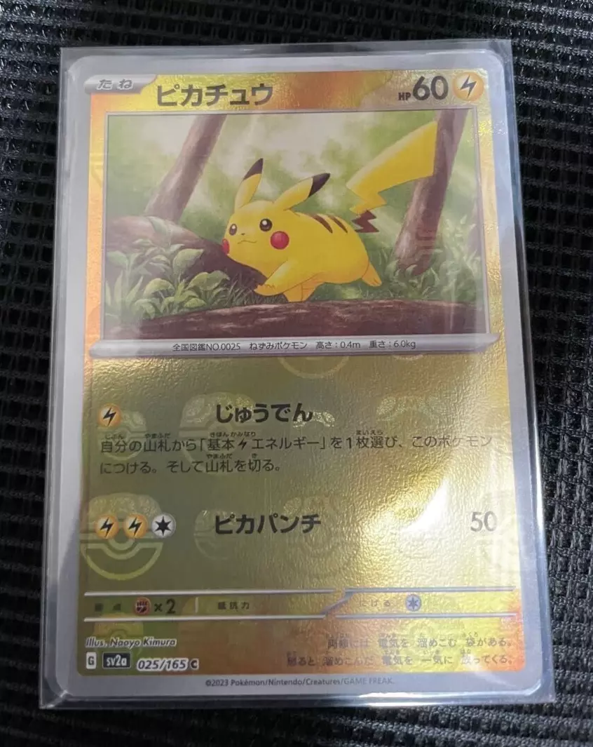 Pikachu (Master Ball Foil) C 025/165 SV2a Pokémon Card 151 - Pokemon  Japanese