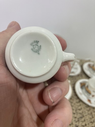 Set of 7- Vintage Suisse Langenthal Porcelain Demitasse Cups & Saucers. Egyptian - Picture 12 of 23