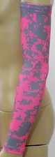 Pink Gray Grey Sports Arm Sleeve Digital Camo Baseball Basketball Gamer Football