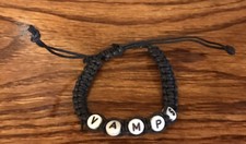 The Vamps Black Beaded Adjustable Bracelet Band Merch 2014 New