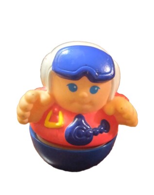 Vintage Playskool Weeble Wobbles Sky Diver 1987 Toy