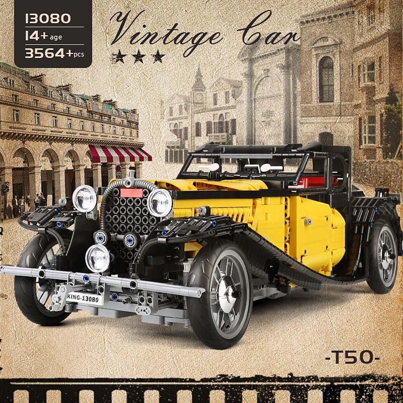 Mould King 13080 Vintage Vehicles Classic Car Static Model Building ...