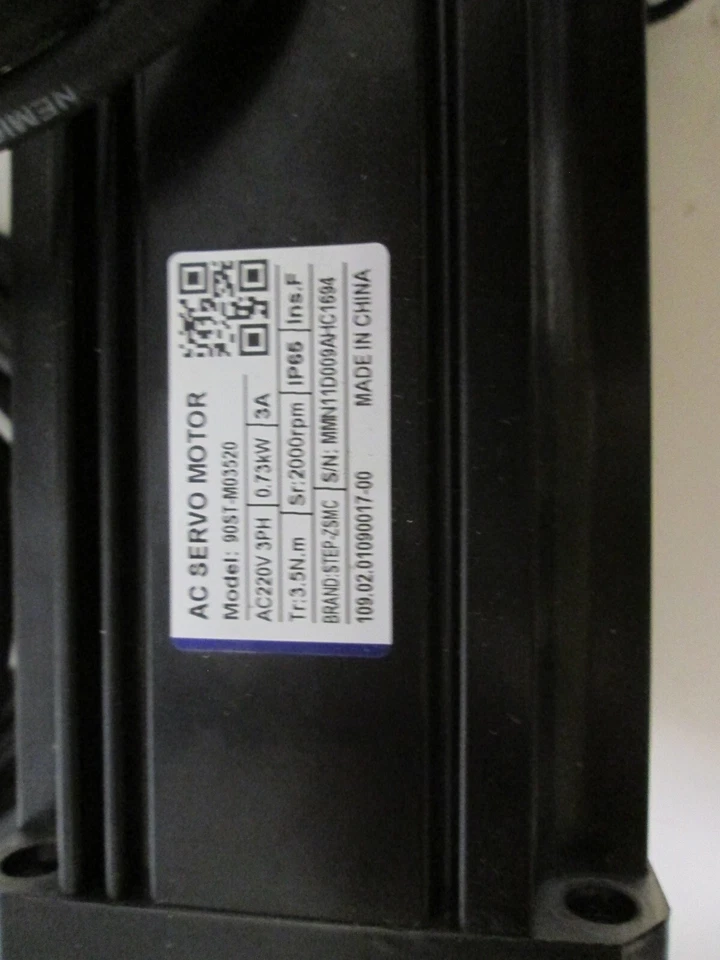 ZSMC Servo Driver et Motor  230V 0,75 Kw 3,5 Nm avec cordons - Photo 3/4