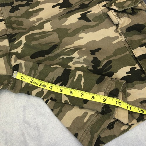 NWT True Nation 100% Cotton Cargo Shorts Men's Size 48 Green Camo Outdoor Shorts - Picture 14 of 14