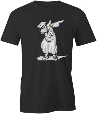 DABBING GRADUATION Tshirt Tee Short-Sleeved Cotton Pre-Shrunk USA S1BCA6