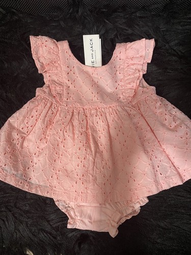 JANIE AND JACK BABY GIRL PINK EYELET TOP+ BLOOMER. SIZE 3-6 MONTHS. NEW WITH TAG - Picture 3 of 7
