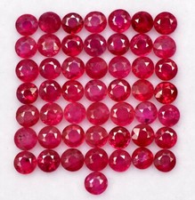 Natural Ruby Round Faceted Cut Loose Calibrated Gemstone Ready for Jewelry