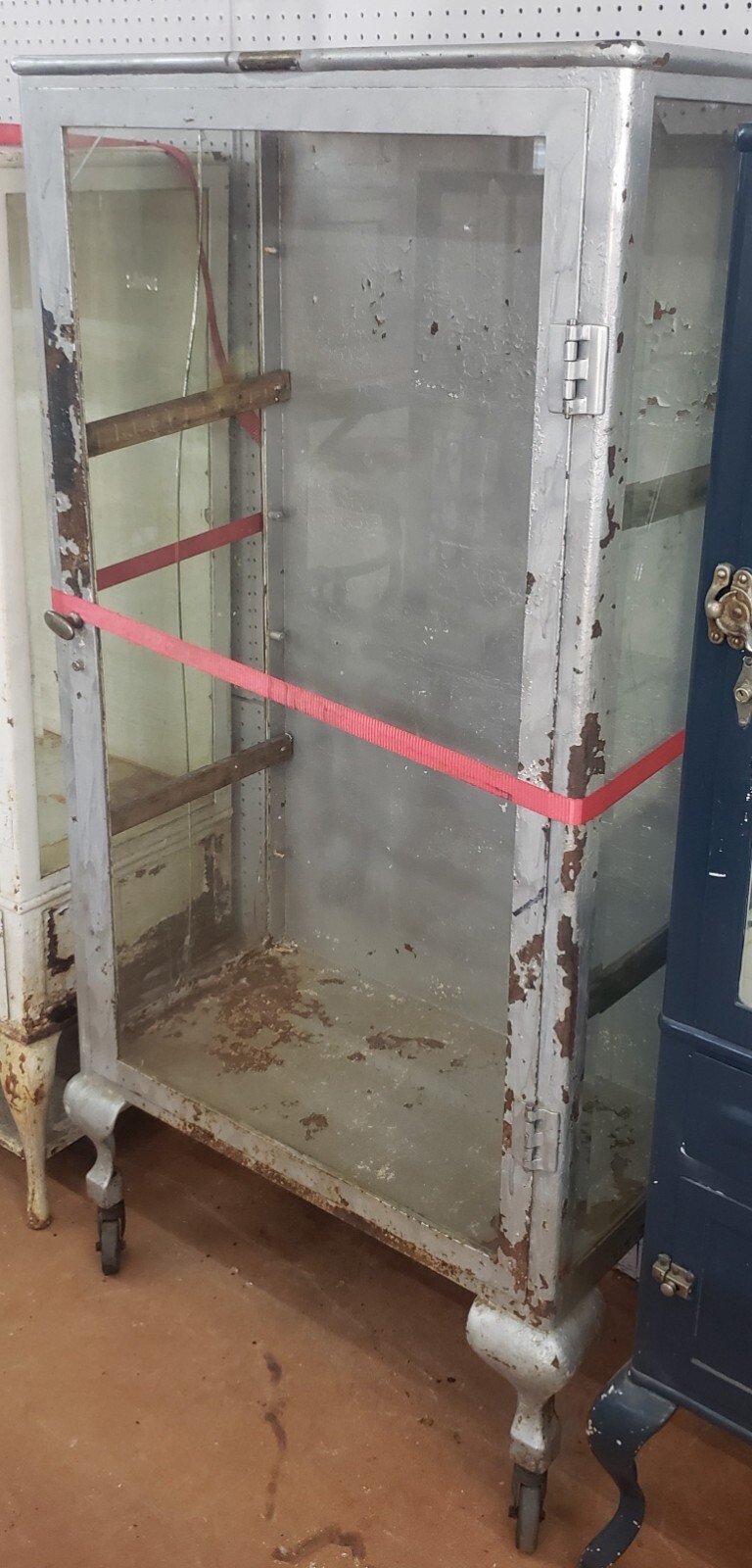 Turn of the Century Metal & Beveled Glass Medical on Wheels eBay