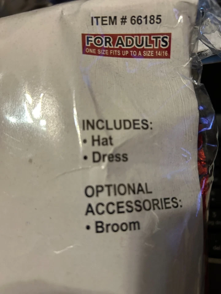 Vestido y sombrero rojo bruja carmesí disfraz foro NUEVO embalaje al por menor para mujer L 14-16 Foto 3 de 3