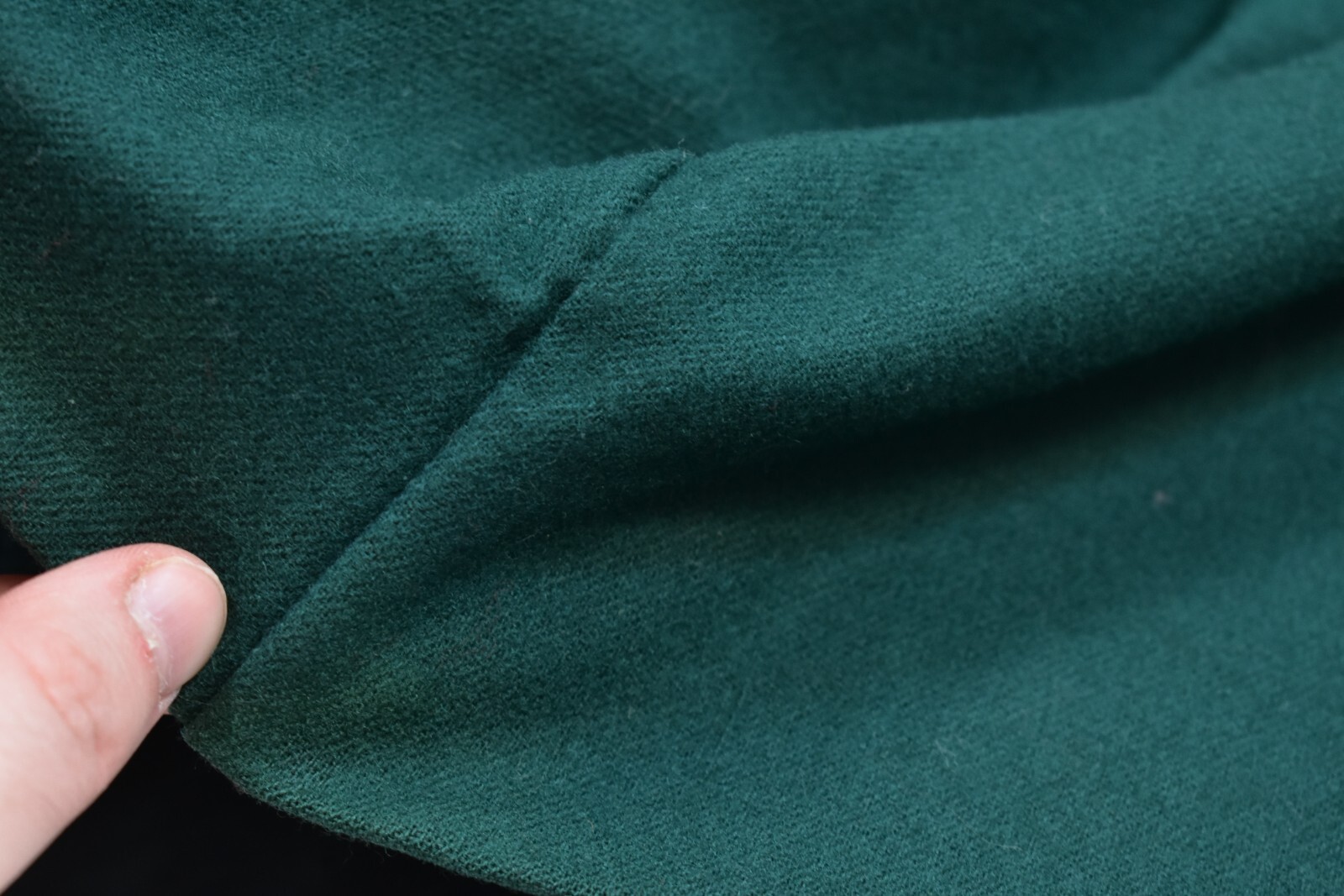 Vintage Pendleton Solid Green Side Button Wool A-… - image 8