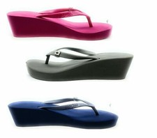 Infradito Popits donna 2'' zeppa tacco plateau super accogliente ~ misura colore a scelta