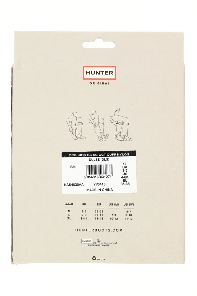 Big Kids Hunter Original Bota Dulse Pulpo Puño Calcetines Invierno Talla X-Grande (4-6) Foto 3 de 3