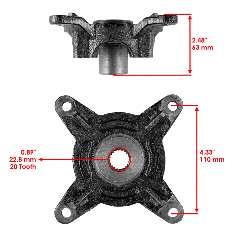 Front Left and Right Wheel Hub Bearing for Polaris Ranger Crew 500 4X4 2011-2013 - Image 2 of 4