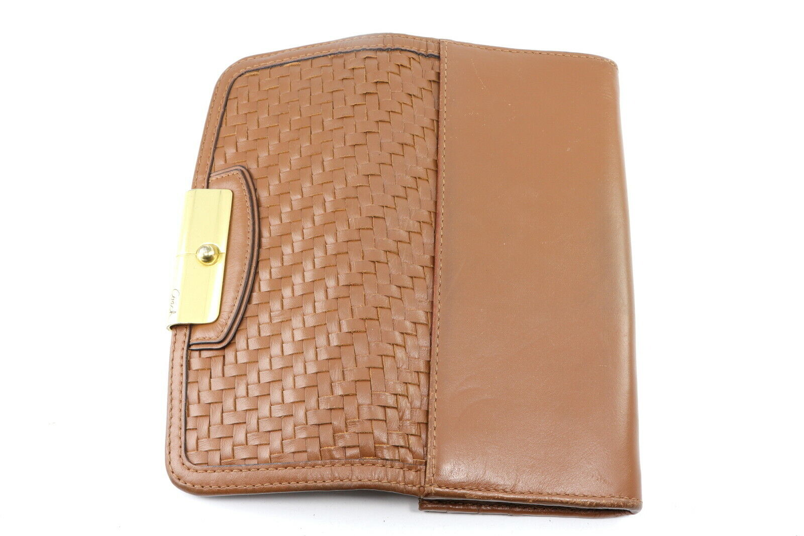 COACH Kristin Woven Leather Slim Envelope Wallet … - image 4