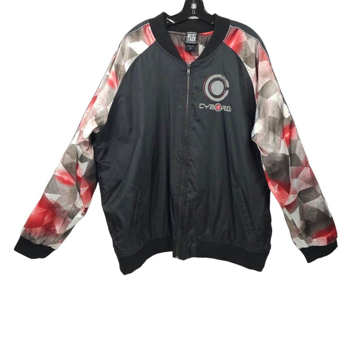 Justice League Cyborg Bomber Jacket Mens Size 3X Hot Topic Limited