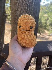 Handmade Crochet Amigurumi Golden Chicken Nugget Plushie Stuffed Animal 4.5  