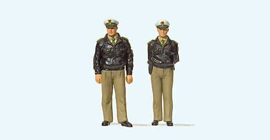 Preiser 65363 Spur 0 - Polizisten Stehend GrüNe Uniform Neu Und Ovp-image