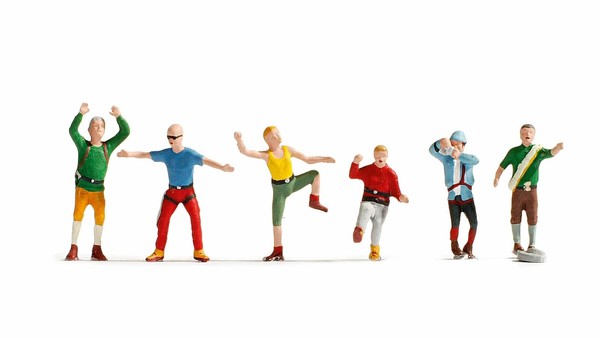 Noch 15871 Bergsteiger 6 Figuren H0 1:87 Handbemalt, Neu + Ovp-image