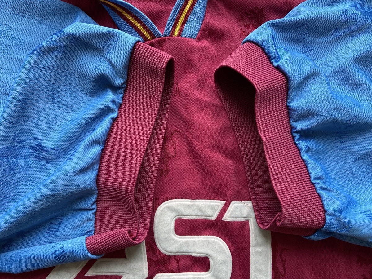ASTON VILLA 1995 1997 HOME FOOTBALL SHIRT SOCCER JERSEY REEBOK sz