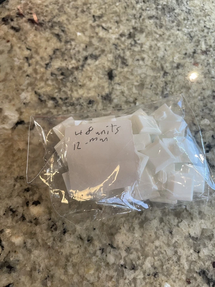 12mm X 10pc White Plastic Square Shank Button - Image 3 of 4