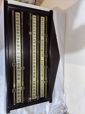 A4  VINTAGE SNOOKER BILLARD TABLEAU DE SCORE COMPTEUR DE POINT BOIS / MÉTAL 70CM