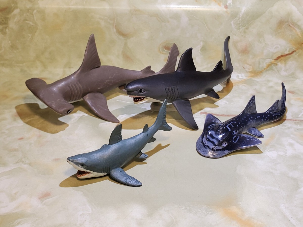 Vtg 1990's - 2000s Safari Ltd Shark Toy Figurines