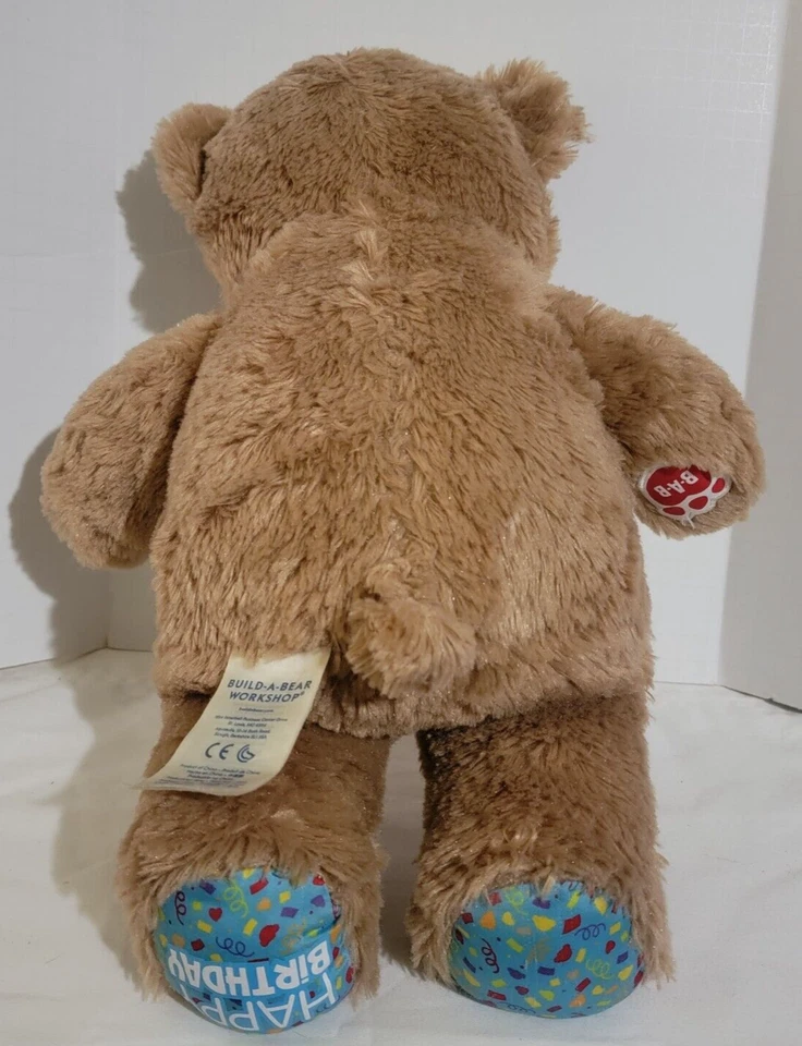 Build A Bear Workshop Happy Birthday Brown Bear 16" Plush - Image 2 of 3