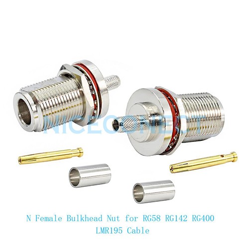 1x N Male Female Connector For RG174 RG316 RG58 LMR240 RG5 RG6 RG8 LMR400 Cable - Picture 9 of 18