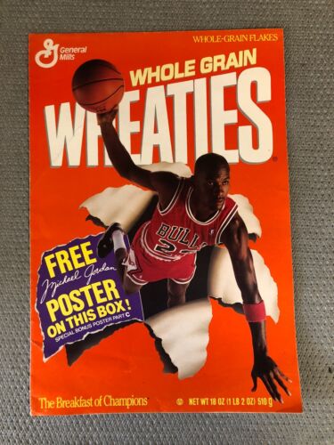 Vintage 1989 MICHAEL JORDAN Wheaties Poster Set - All 3 Posters - Picture 4 of 9