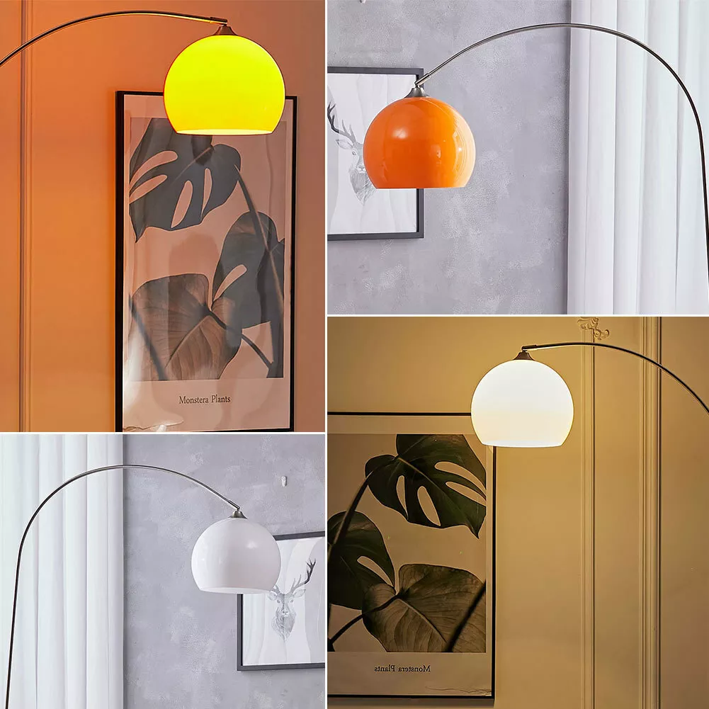 Lamp shades for arched outlet floor lamps