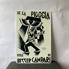 Bitter Campari Expressionist Rain Heavy Metal Sign  –  60X40CM