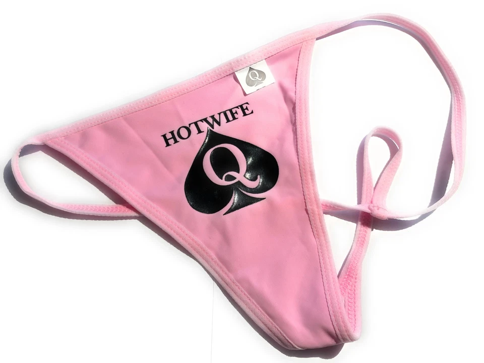 Bragas Pink Hotwife QOS BRAND G-String - Q Spade Queen of Spades BBC Foto 2 de 2
