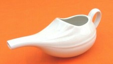 Antik Enten- / Babyflasche Sickenf&uuml;ller Porzellan Wei&szlig; L&auml;nge: 190mm