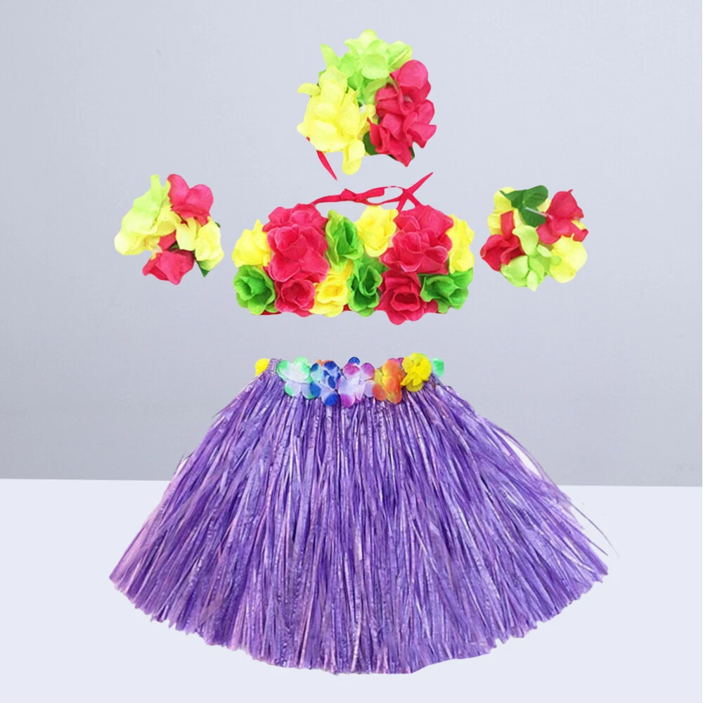 Metallic top hula skirt