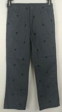 NWT Crazy 8 Boy's Dark Gray Pirate Skull Adj Waist Pants Size 7