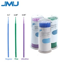 100PCS JMU Dental Microbrush Micro Brush Bendable Applicators Tips 2.5/2.0/1.5mm