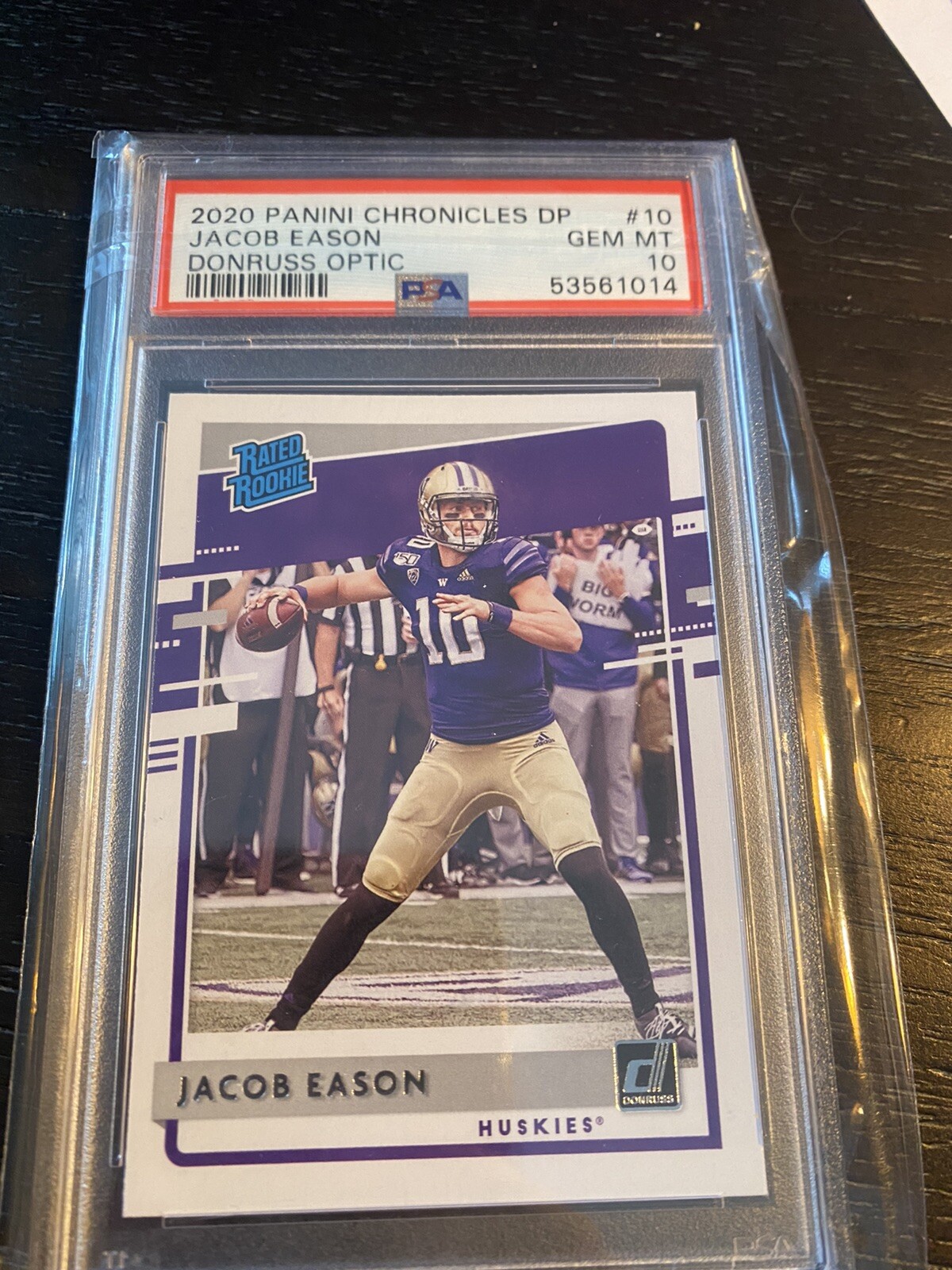 Jacob Eason Panini Chronicles Draft Picks Donruss Optic Rated Rookies #10 Base