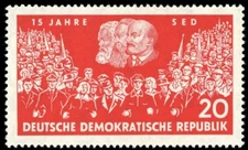 DDR #Mi821 MH 1961 Socialist Unity Party Marx Lenin Engels SED [554]