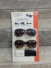 2 Pack Sunglass Readers Full Frame UV Protection Includes 2 Cases 1.25 Grade