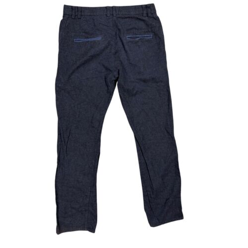 $300 Bustle Clothing Flannel Pants Cotton Trousers Made in Canada Blue W30xL32 - Bild 2 von 7