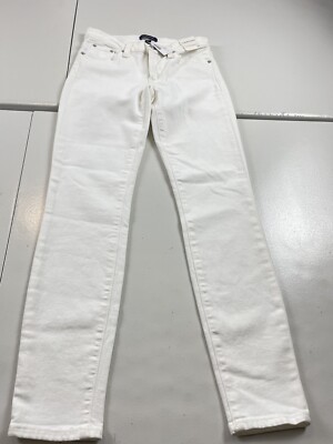 J Crew Jeans Women Size 24 Toothpick Skinny White Denim City Core