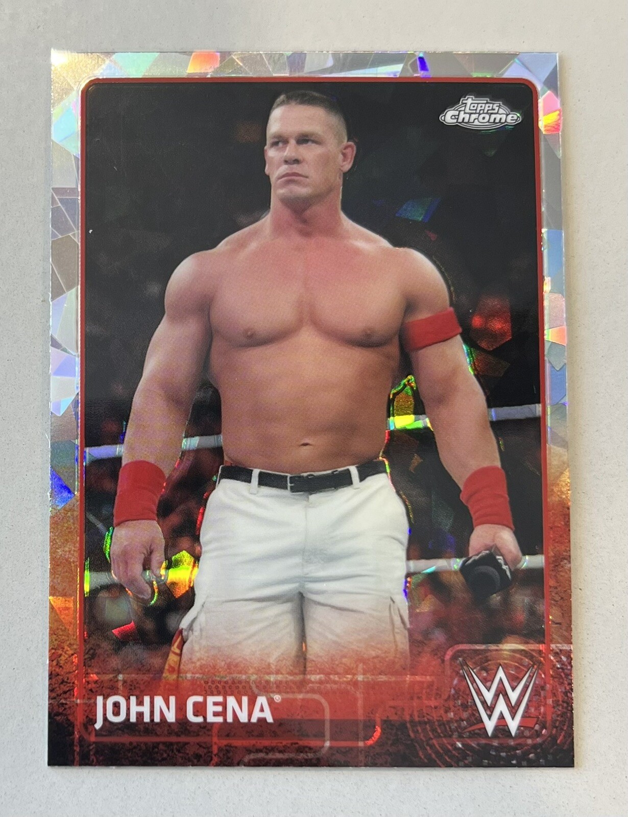2015 Topps Chrome WWE John Cena Atomic Refractor #38