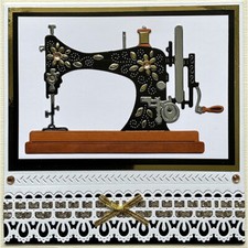 Vintage Sewing Machine Metal Cutting Dies Stencil Scrapbooking Paper Craft Make