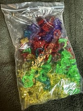 Plastic Glitter Rings - Bag of 125 Rings - Party Favors - Assorted Colors