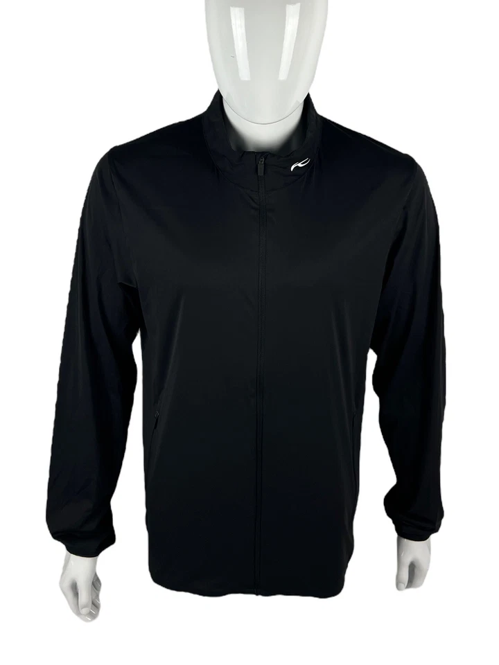 Kjus Mens 54 - XL Jacket Black Full Zip Windbreaker Lightweight Vented EUC - Image 2 of 4
