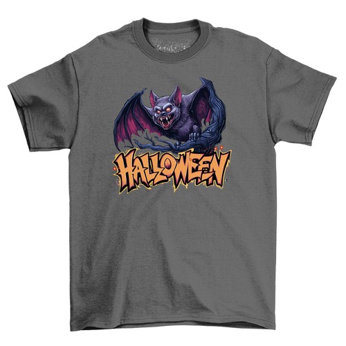 Halloween_201 Bat Attack Unisex Tee - Funny and Spook-tacular! 100% Cotton, Scar - Picture 2 of 46